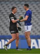 1 April 2023; Gerard O'Kelly Lynch of Sligo and Pádraig O'Toole of Wicklow after the Allianz Football League Division 4 Final match between Sligo and Wicklow at Croke Park in Dublin. Photo by Tyler Miller/Sportsfile
