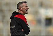 2 April 2023; Derry manager Rory Gallagher during the Allianz Football League Division 2 Final match between Dublin and Derry at Croke Park in Dublin. Photo by Sam Barnes/Sportsfile