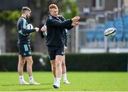 3 April 2023; Ciarán Frawley during Leinster rugby squad training at RDS Arena in Dublin. Photo by Ramsey Cardy/Sportsfile