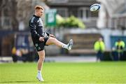 3 April 2023; Ciarán Frawley during Leinster rugby squad training at RDS Arena in Dublin. Photo by Ramsey Cardy/Sportsfile