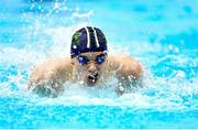 3 April 2023; Evan Bailey of New Ross competes in the Men 13 & Over 100 LC metre butterfly heats during day three of the Swim Ireland Irish Open Swimming Championships at the National Aquatic Centre in Dublin. Photo by Piaras Ó Mídheach/Sportsfile