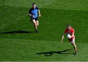 2 April 2023; Benny Heron of Derry in action against Brian Fenton of Dublin during the Allianz Football League Division 2 Final match between Dublin and Derry at Croke Park in Dublin. Photo by Tyler Miller/Sportsfile