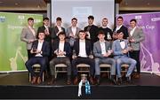 3 April 2023; 2023 Electric Ireland GAA Higher Education Rising Stars Football Team of the Year with the Sigerson Cup during the 2023 Electric Ireland GAA HEC Rising Star Awards at the Castletroy Park Hotel in Limerick. Photo by Sam Barnes/Sportsfile