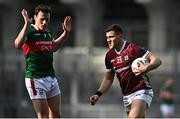 2 April 2023; Damien Comer of Galway and Diarmuid O'Connor of Mayo react  during the Allianz Football League Division 1 Final match between Galway and Mayo at Croke Park in Dublin. Photo by Sam Barnes/Sportsfile