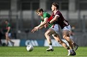 2 April 2023; Paddy Durcan of Mayo in action against Cathal Sweeney of Galway during the Allianz Football League Division 1 Final match between Galway and Mayo at Croke Park in Dublin. Photo by Sam Barnes/Sportsfile