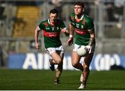 2 April 2023; Jordan Flynn of Mayo during the Allianz Football League Division 1 Final match between Galway and Mayo at Croke Park in Dublin. Photo by Sam Barnes/Sportsfile