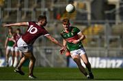 2 April 2023; Jack Carney of Mayo in action against Matthew Tierney of Galway during the Allianz Football League Division 1 Final match between Galway and Mayo at Croke Park in Dublin. Photo by Sam Barnes/Sportsfile