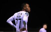 16 March 2023; Rayhaan Tulloch of Dundalk during the SSE Airtricity Men's Premier Division match between Drogheda United and Dundalk at Weavers Park in Drogheda, Louth. Photo by Stephen McCarthy/Sportsfile
