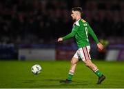31 March 2023; Aaron Bolger of Cork City during the SSE Airtricity Men's Premier Division match between Cork City and Drogheda United at Turner's Cross in Cork. Photo by Eóin Noonan/Sportsfile