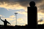 31 March 2023; A view of a football on a plinth before the SSE Airtricity Men's Premier Division match between Cork City and Drogheda United at Turner's Cross in Cork. Photo by Eóin Noonan/Sportsfile