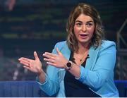 5 April 2023; RTÉ GAA panellist Ursula Jacob during the RTÉ GAA Championship 2023 launch at RTÉ studios in Donnybrook, Dublin. Photo by Piaras Ó Mídheach/Sportsfile