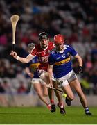 5 April 2023; Eoin Downey of Cork in action against Jack Leamy of Tipperary during the oneills.com Munster GAA Hurling U20 Championship Round 3 match between Cork and Tipperary at Páirc Uí Chaoimh in Cork. Photo by Stephen Marken/Sportsfile