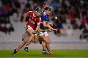 5 April 2023; Shane Kingston of Cork in action against Jack Leamy of Tipperary during the oneills.com Munster GAA Hurling U20 Championship Round 3 match between Cork and Tipperary at Páirc Uí Chaoimh in Cork. Photo by Stephen Marken/Sportsfile