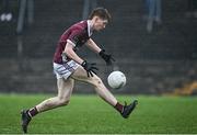 4 March 2023; Patrick Egan of Galway during the EirGrid Connacht GAA Football U20 Championship semi-final match between Galway and Leitrim at St Jarlath's Park in Tuam, Galway. Photo by Sam Barnes/Sportsfile