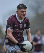 4 March 2023; Cillian Ó Curraoin of Galway during the EirGrid Connacht GAA Football U20 Championship semi-final match between Galway and Leitrim at St Jarlath's Park in Tuam, Galway. Photo by Sam Barnes/Sportsfile