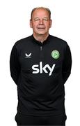 5 April 2023; Goalkeeper coach Jan Willem van Ede poses for a portrait during a Republic of Ireland Women squad portrait session at the AC Hotel in Austin, Texas, USA. Photo by Stephen McCarthy/Sportsfile