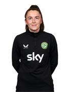 5 April 2023; Masseuse Hannah Tobin Jones poses for a portrait during a Republic of Ireland Women squad portrait session at the AC Hotel in Austin, Texas, USA. Photo by Stephen McCarthy/Sportsfile