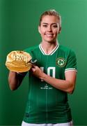 7 April 2023; Denise O'Sullivan poses for a portrait ahead of earning her 100th international cap for Republic of Ireland, against USA in Austin, Texas, USA. Photo by Stephen McCarthy/Sportsfile