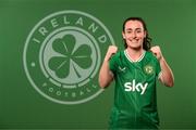 5 April 2023; Roma McLaughlin poses for a portrait during a Republic of Ireland Women squad portrait session at the AC Hotel in Austin, Texas, USA. Photo by Stephen McCarthy/Sportsfile
