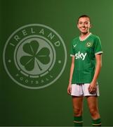 5 April 2023; Abbie Larkin poses for a portrait during a Republic of Ireland Women squad portrait session at the AC Hotel in Austin, Texas, USA. Photo by Stephen McCarthy/Sportsfile