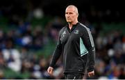 7 April 2023; Leinster senior coach Stuart Lancaster during the Heineken Champions Cup quarter-final match between Leinster and Leicester Tigers at the Aviva Stadium in Dublin. Photo by Ramsey Cardy/Sportsfile