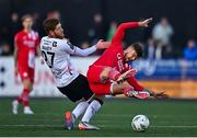 7 April 2023; Frank Liivak of Sligo Rovers is tackled by Connor Malley of Dundalk during the SSE Airtricity Men's Premier Division match between Dundalk and Sligo Rovers at Oriel Park in Dundalk, Louth. Photo by Ben McShane/Sportsfile
