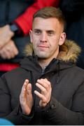 7 April 2023; Former Dublin footballer Jonny Cooper before the SSE Airtricity Men's Premier Division match between Bohemians and Shamrock Rovers at Dalymount Park in Dublin. Photo by Seb Daly/Sportsfile