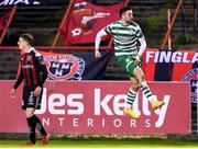 7 April 2023; Neil Farrugia of Shamrock Rovers celebrates after scoring his side's first goal during the SSE Airtricity Men's Premier Division match between Bohemians and Shamrock Rovers at Dalymount Park in Dublin. Photo by Seb Daly/Sportsfile