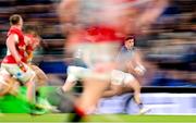 7 April 2023; Jimmy O'Brien of Leinster makes a break during the Heineken Champions Cup quarter-final match between Leinster and Leicester Tigers at the Aviva Stadium in Dublin. Photo by Ramsey Cardy/Sportsfile