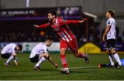 7 April 2023; Stefan Radosavljevic of Sligo Rovers celebrates after scoring his side's second goal during the SSE Airtricity Men's Premier Division match between Dundalk and Sligo Rovers at Oriel Park in Dundalk, Louth. Photo by Ben McShane/Sportsfile