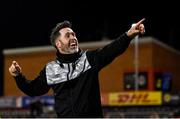 7 April 2023; Shamrock Rovers manager Stephen Bradley celebrates after his side's victory in the SSE Airtricity Men's Premier Division match between Bohemians and Shamrock Rovers at Dalymount Park in Dublin. Photo by Seb Daly/Sportsfile