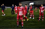 7 April 2023; Kailin Barlow of Sligo Rovers celebrates after the SSE Airtricity Men's Premier Division match between Dundalk and Sligo Rovers at Oriel Park in Dundalk, Louth. Photo by Ben McShane/Sportsfile
