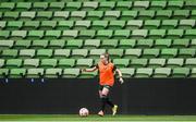7 April 2023; Harriet Scott during a Republic of Ireland women training session at Q2 Stadium in Austin, Texas, USA. Photo by Stephen McCarthy/Sportsfile