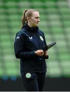 7 April 2023; StatSports technician Niamh McDaid during a Republic of Ireland women training session at Q2 Stadium in Austin, Texas, USA. Photo by Stephen McCarthy/Sportsfile