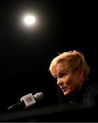 7 April 2023; Manager Vera Pauw during a Republic of Ireland women press conference at Q2 Stadium in Austin, Texas, USA. Photo by Stephen McCarthy/Sportsfile