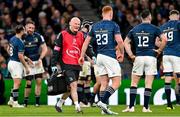 7 April 2023; Leinster team doctor and exercise medicine consultant Dr Jim McShane during the Heineken Champions Cup quarter-final match between Leinster and Leicester Tigers at the Aviva Stadium in Dublin. Photo by Ramsey Cardy/Sportsfile