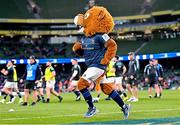 7 April 2023; Leinster mascot Leo the Lion before the Heineken Champions Cup quarter-final match between Leinster and Leicester Tigers at the Aviva Stadium in Dublin. Photo by Ramsey Cardy/Sportsfile