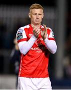 7 April 2023; Eoin Doyle of St Patrick's Athletic after his side's victory in the SSE Airtricity Men's Premier Division match between St Patrick's Athletic and Cork City at Richmond Park in Dublin. Photo by Michael P Ryan/Sportsfile