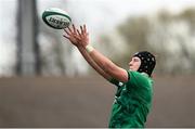 8 April 2023; Luke Murphy of Ireland takes possession in a lineout during the U18 Six Nations Festival match between Ireland and Scotland at Energia Park in Dublin. Photo by Harry Murphy/Sportsfile
