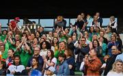 8 April 2023; Members of the TG4 All Star football team watch from the stands during the women's international friendly match between USA and Republic of Ireland at the Q2 Stadium in Austin, Texas. Photo by Brendan Moran/Sportsfile