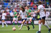 8 April 2023; Andi Sullivan of United States in action against Sinead Farrelly of Republic of Ireland during the women's international friendly match between USA and Republic of Ireland at the Q2 Stadium in Austin, Texas. Photo by Stephen McCarthy/Sportsfile