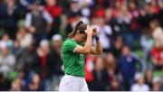 8 April 2023; Katie McCabe of Republic of Ireland reacts during the women's international friendly match between USA and Republic of Ireland at the Q2 Stadium in Austin, Texas. Photo by Stephen McCarthy/Sportsfile