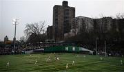 8 April 2023; A general view of action during the Connacht GAA Football Senior Championship quarter-final match between New York and Leitrim at Gaelic Park in New York, USA. Photo by David Fitzgerald/Sportsfile