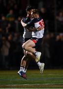 8 April 2023; Mikey Brosnan, left, and Killian Butler of New York celebrate after the Connacht GAA Football Senior Championship quarter-final match between New York and Leitrim at Gaelic Park in New York, USA. Photo by David Fitzgerald/Sportsfile