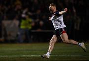 8 April 2023; Killian Butler of New York celebrates after the Connacht GAA Football Senior Championship quarter-final match between New York and Leitrim at Gaelic Park in New York, USA. Photo by David Fitzgerald/Sportsfile