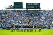 6 June 2004; The Tipperary and Waterford teams stand for the national anthem before the game. Guinness Munster Senior Hurling Championship semi-final, Tipperary v Waterford, Pairc Ui Chaoimh, Cork. Picture credit; Brendan Moran / SPORTSFILE