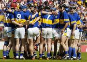 6 June 2004; The Tipperary team in a team huddle before the game. Guinness Munster Senior Hurling Championship Semi-Final, Tipperary v Waterford, Pairc Ui Chaoimh, Cork. Picture credit; Pat Murphy / SPORTSFILE
