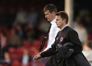 28 May 2004; Stephen Kenny, left, Bohemians manager, with his assistant Gary Howlett. eircom league, Premier Division, Shelbourne v Bohemians, Tolka Park, Dublin. Picture credit; David Maher / SPORTSFILE