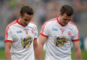 25 August 2013; Tyrone players Mark Donnelly, left, and Conor Gormley after the game. GAA Football All-Ireland Senior Championship Semi-Final, Mayo v Tyrone, Croke Park, Dublin. Picture credit: Ray McManus / SPORTSFILE