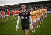8 April 2023; Antrim goalkeeper Michael Byrne before the Ulster GAA Football Senior Championship preliminary round match between Armagh and Antrim at Box-It Athletic Grounds in Armagh. Photo by Ramsey Cardy/Sportsfile